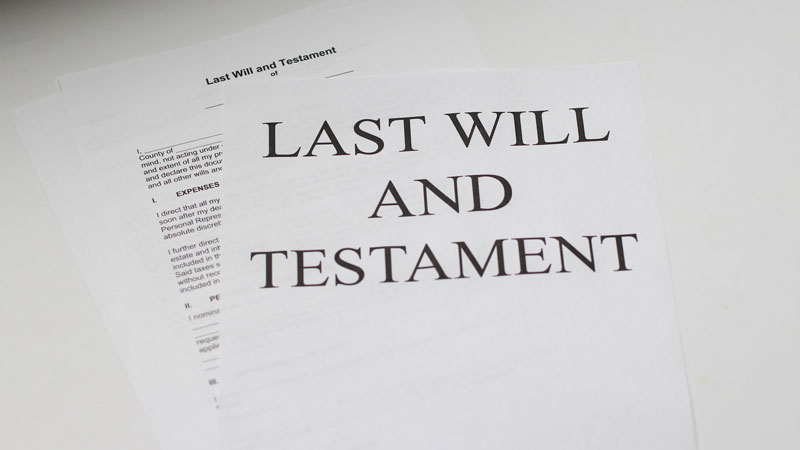 A last will and testament